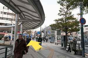 JR横須賀線「逗子」駅から当院までの道順4